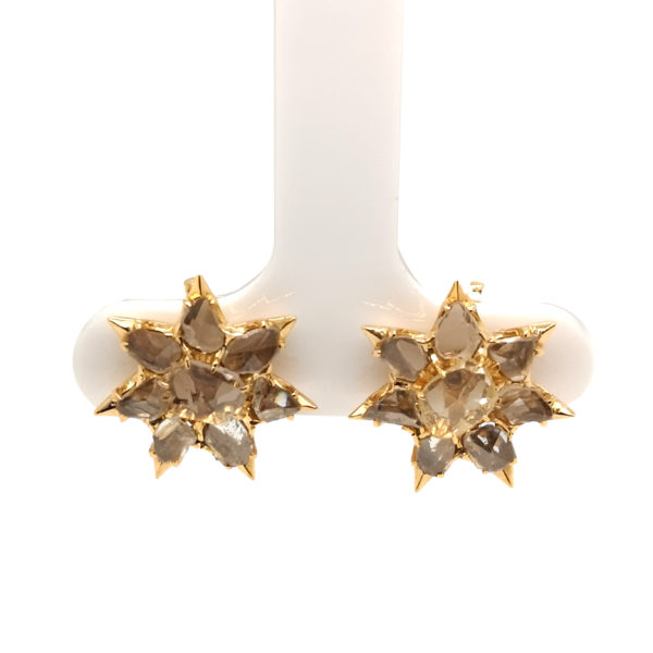 18K Yellow Gold Intan Earstud