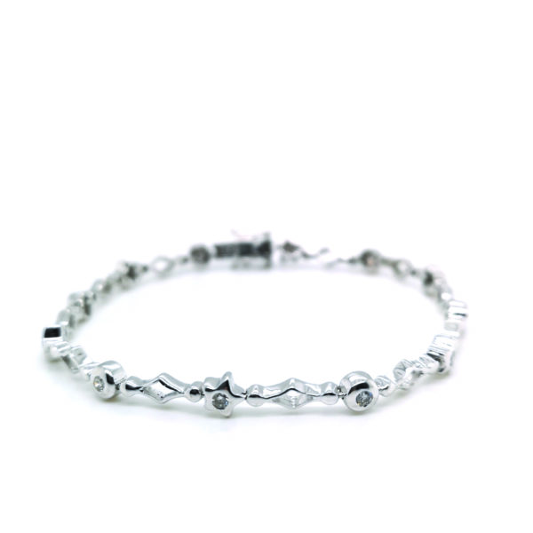 18K White Gold Diamond Bracelet