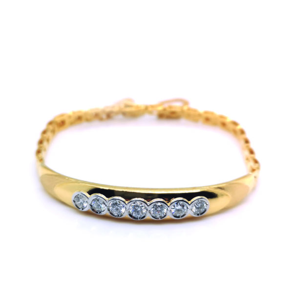 20K Yellow Gold Diamond Bracelet