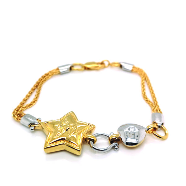 18K White/Yellow Gold Diamond Bracelet