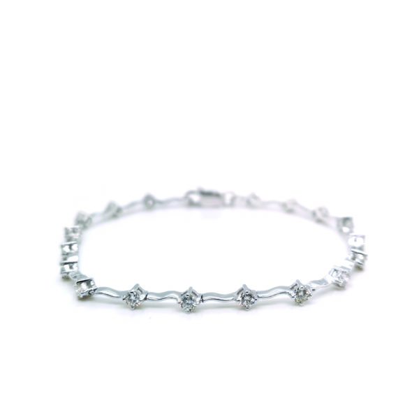 18K White Gold Diamond Bracelet