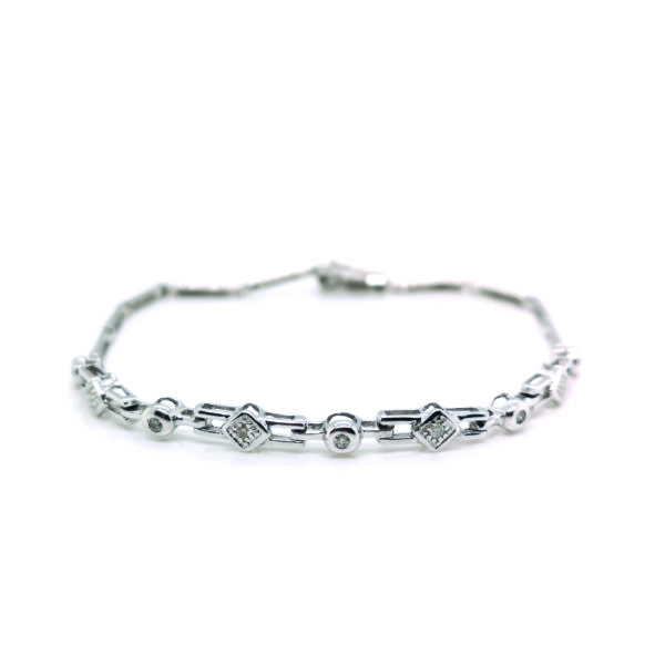 18K White Gold Diamond Bracelet