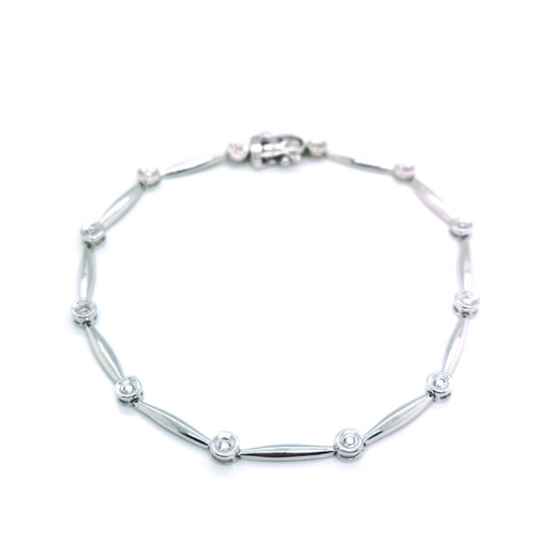 18K White Gold Diamond Bracelet