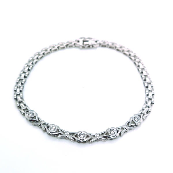 18K White Gold Diamond Bracelet