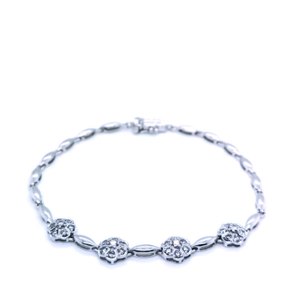 18K White Gold Diamond Bracelet