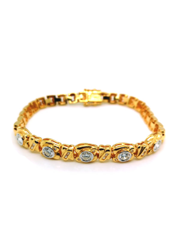 20K Yellow Gold Diamond Bracelet