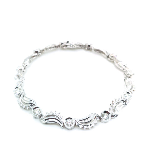 18K White Gold Diamond Bracelet