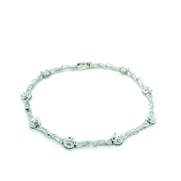 18K White Gold Diamond Bracelet