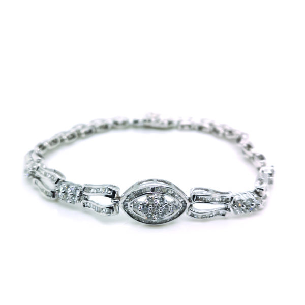 18K White Gold Diamond Bracelet