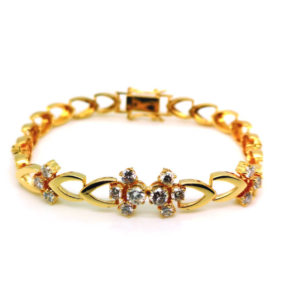 20K Yellow Gold Diamond Bracelet