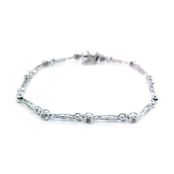 18K White Gold Diamond Bracelet