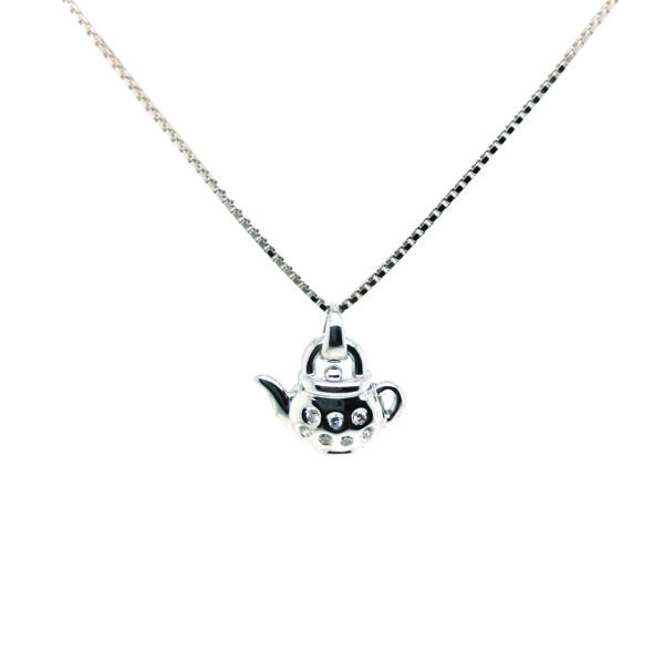18K White Gold Diamond Pendant