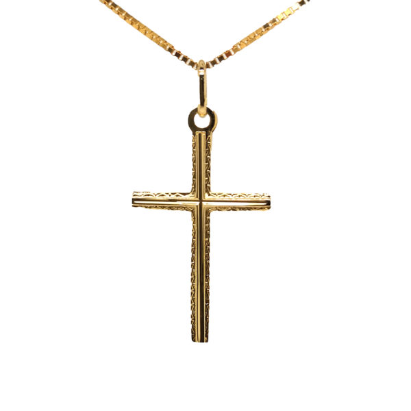 14K Yellow Gold Cross Pendant