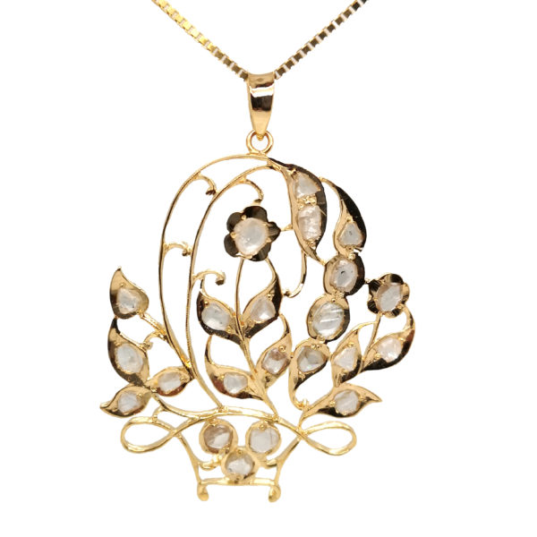 18K Yellow Gold Intan Pendant
