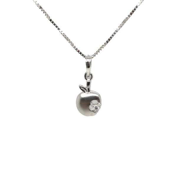 18K White Gold Diamond Pendant