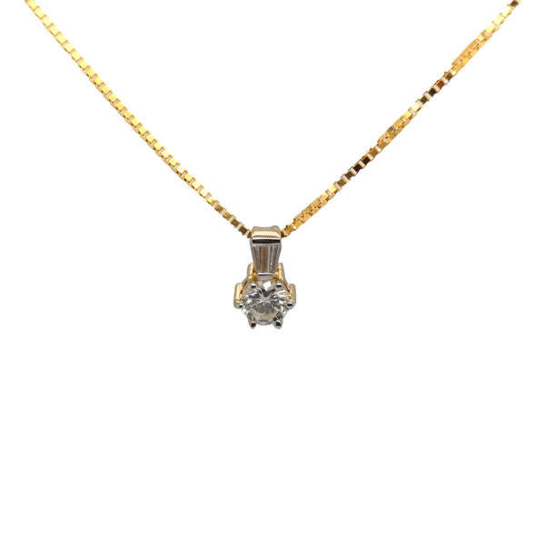 20K Yellow Gold Diamond Pendant