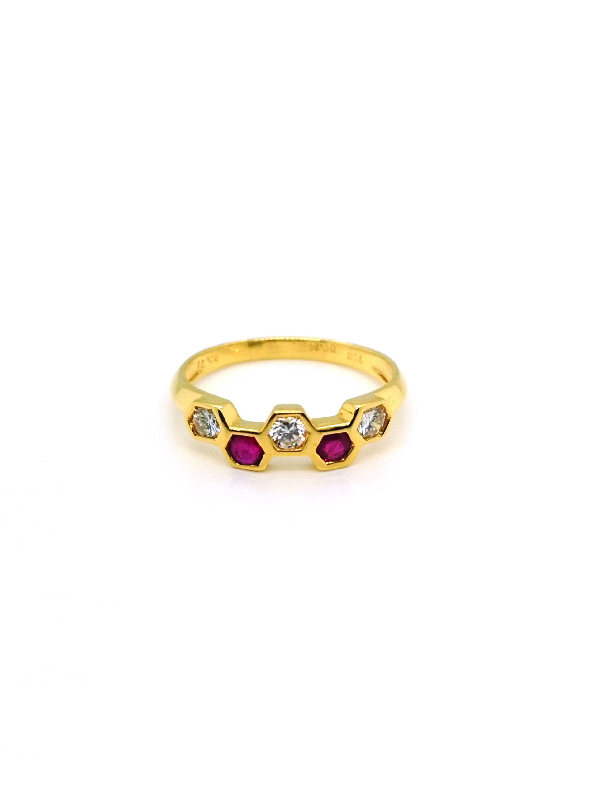 18K Yellow Gold Diamond Stone Ring ValueMax Jewellery