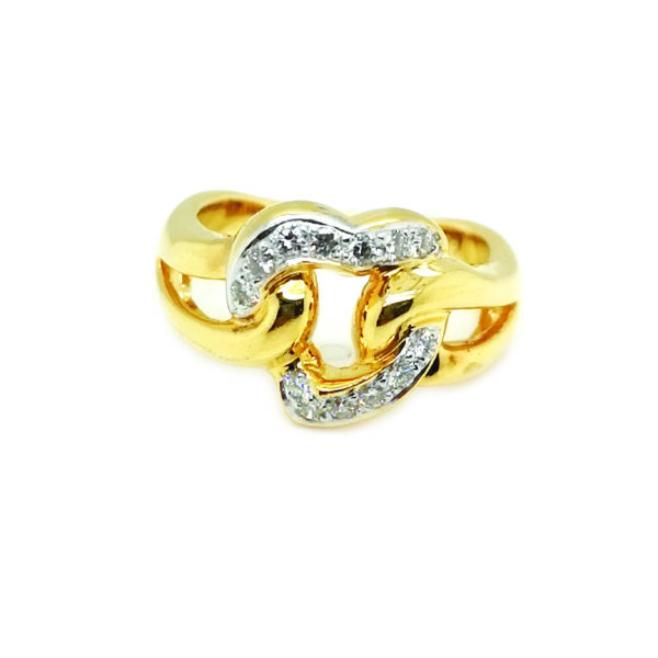 18K Yellow Gold Diamond Ring