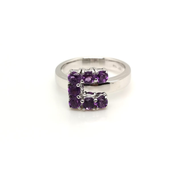 18K White Gold Amethyst Ring