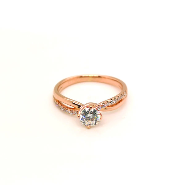 18K Rose Gold Diamond Ring