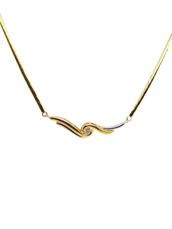 22K Yellow Gold Diamond Necklace - ValueMax Jewellery