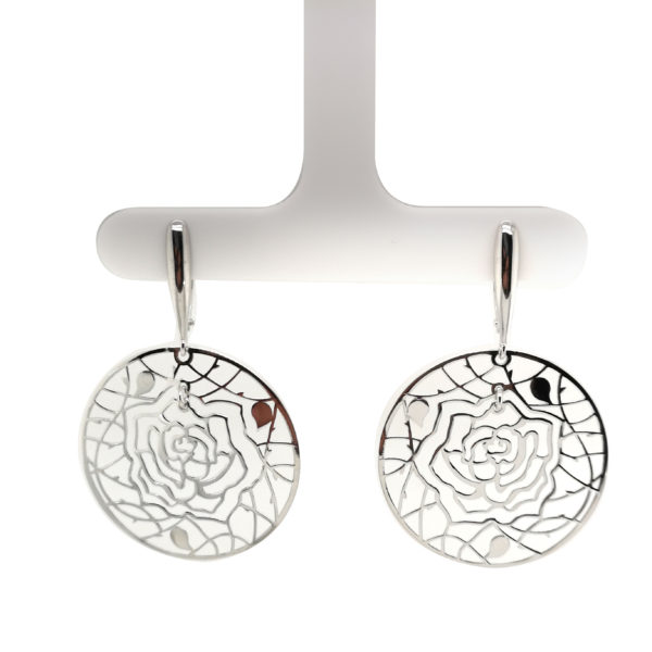 18K White Gold Earring