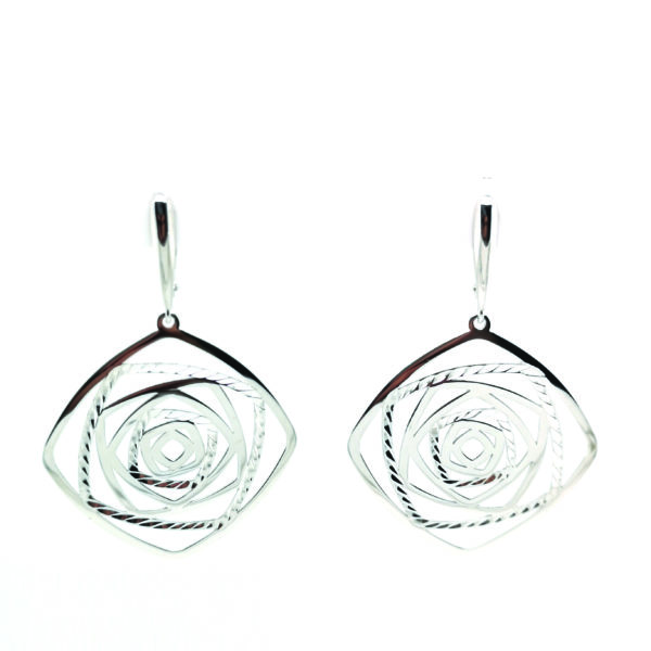 18K White Gold Earring