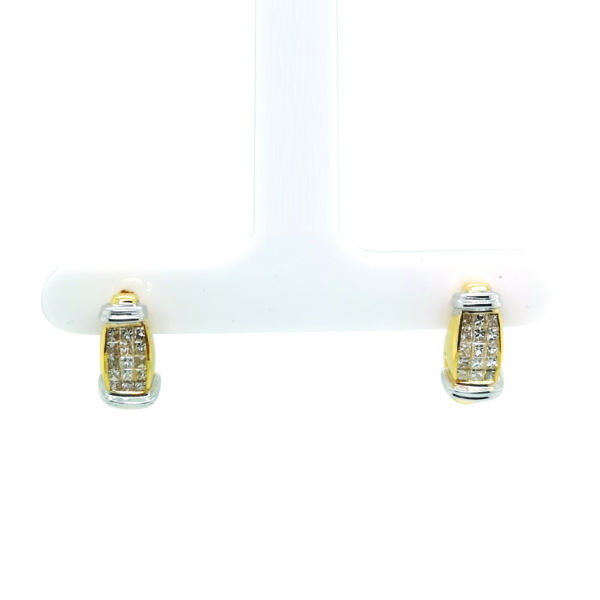 18K Yellow Gold Diamond Loop Earring
