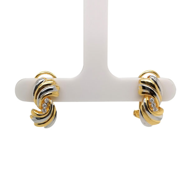 20K Yellow Gold Diamond Earstud