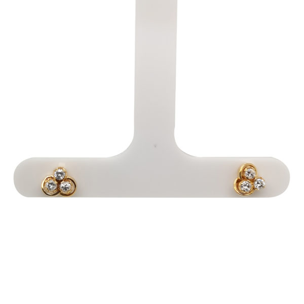 18K Yellow Gold Diamond Earstud