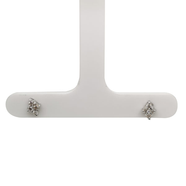 18K White Gold Diamond Earstud