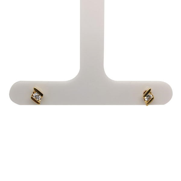20K Yellow Gold Diamond Earstud