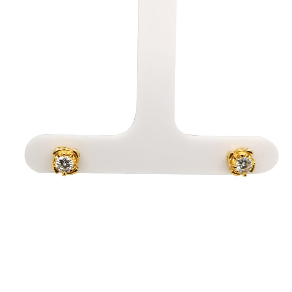 20K Yellow Gold Diamond Earstud