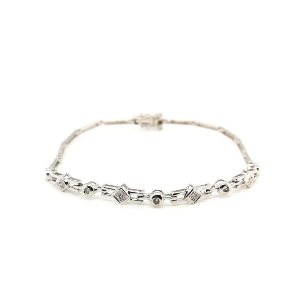 18K White Gold Diamond Bracelet
