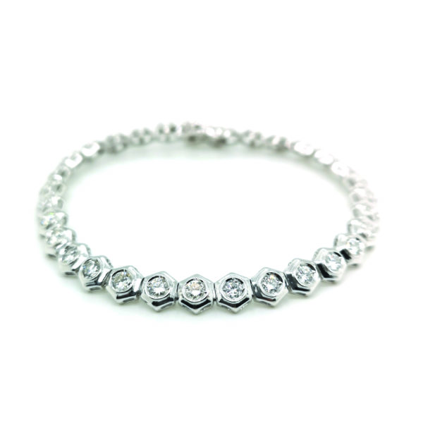 18K White Gold Diamond Bracelet