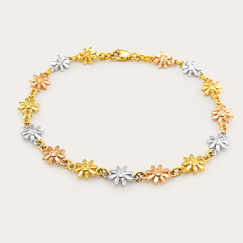 18K White/Yellow/Rose Gold Bracelet