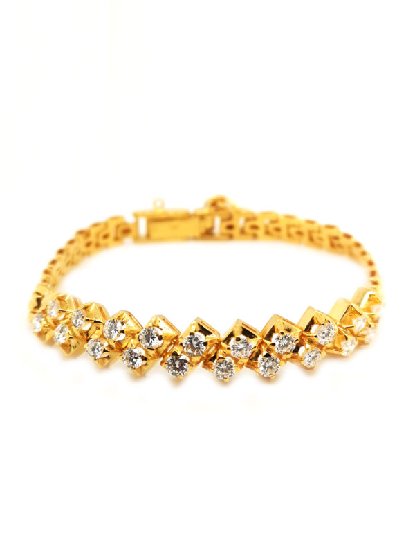 22K Yellow Gold Diamond Bracelet