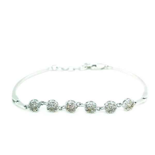 9K White Gold Diamond Bracelet