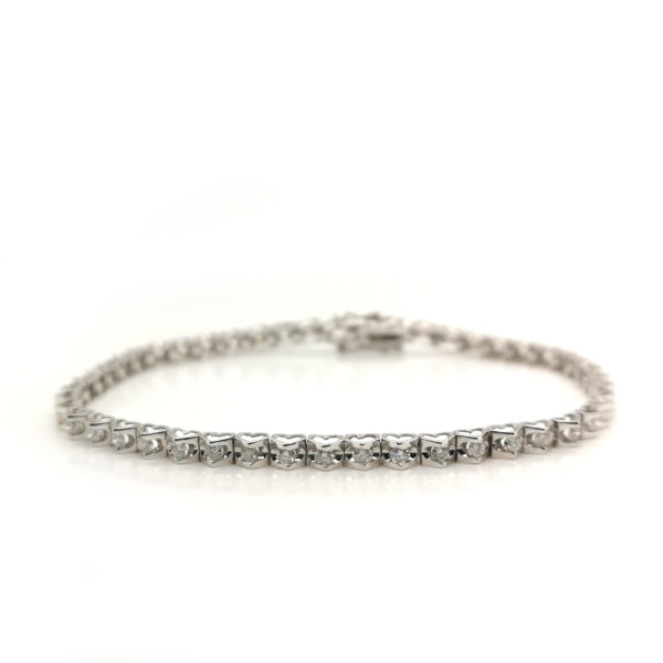 18K White Gold Diamond Bracelet