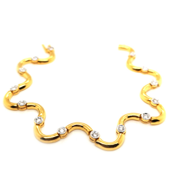20K Yellow Gold Diamond Bracelet