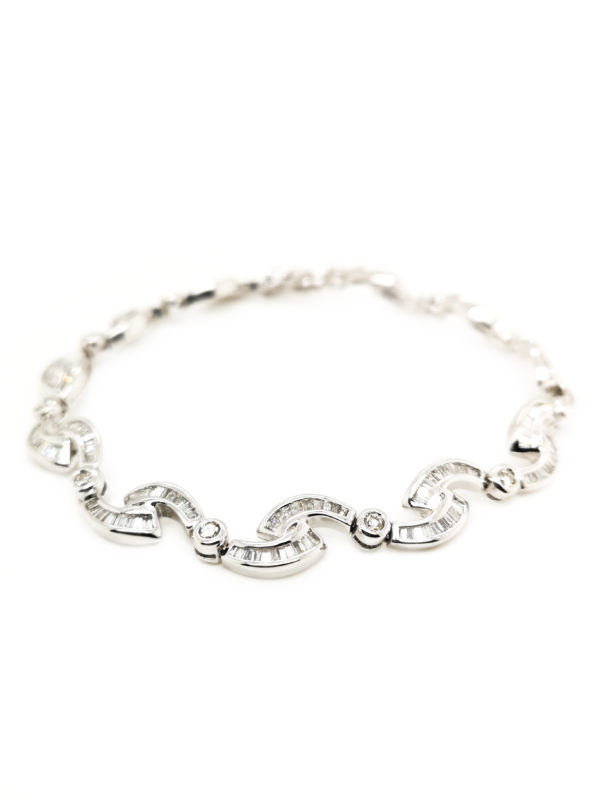 18K White Gold Diamond Bracelet