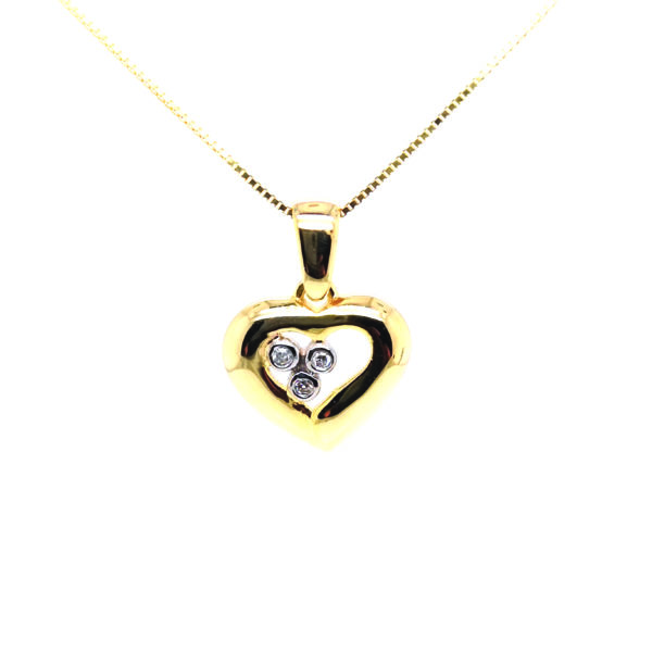 18K Yellow Gold Diamond Pendant