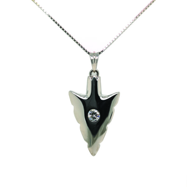 18K White Gold Diamond Pendant
