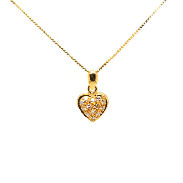 22K Yellow Gold Diamond Pendant