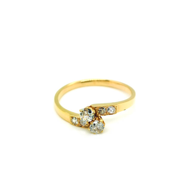 20K Yellow Gold Diamond Ring