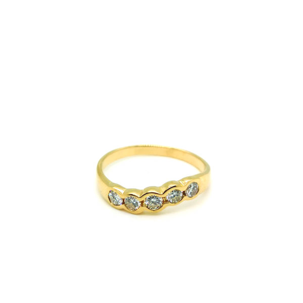 20K Yellow Gold Diamond Ring