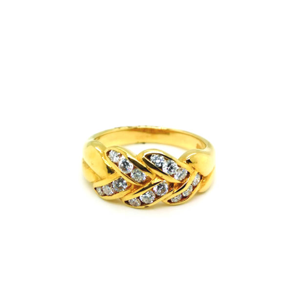 20K Yellow Gold Diamond Ring