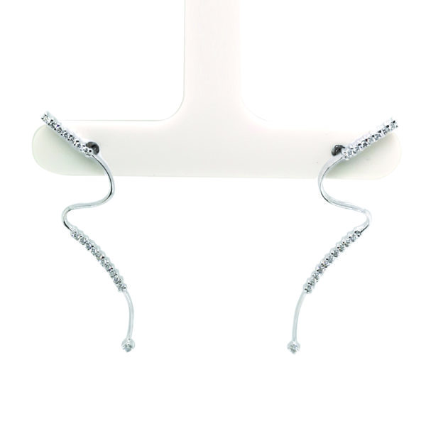18K White Gold Diamond Earstud