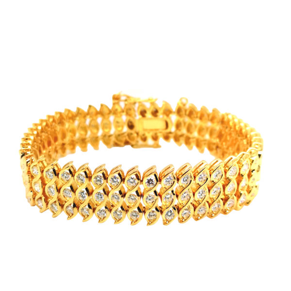 20K Yellow Gold Diamond Bracelet