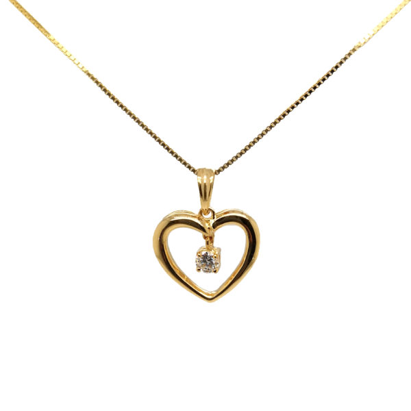 20K Yellow Gold Diamond Pendant